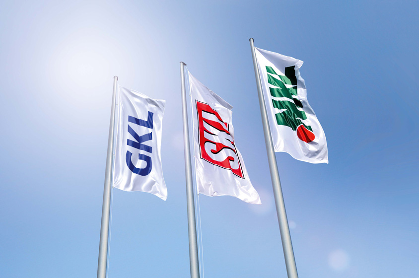 Flaggen im Wind: GKL, SKL, NKL